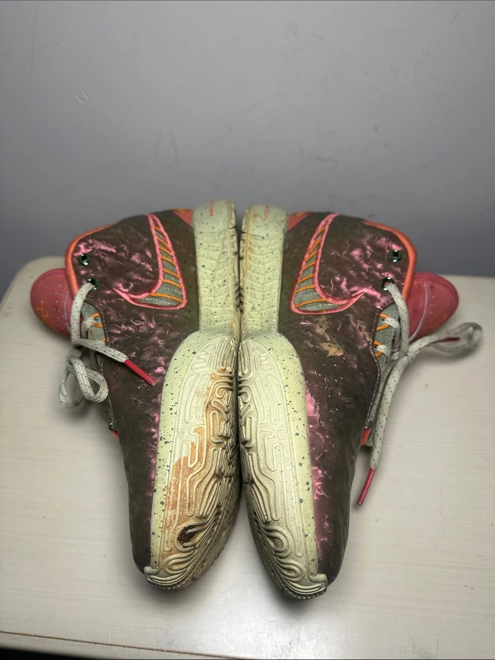 Nike Lebron XXI 21 Queen Conch Pink Metallic and Orange basketball Shoes